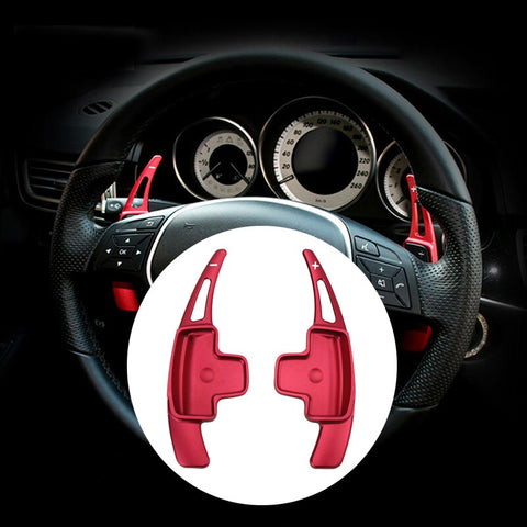 For Mercedes Benz A B E M Class w204 w212 GLK CLA GLA Car Steering Wheel Paddle Shift Extension Shifters DSG Car Sticker styling