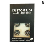 4 Pcs/set 1:64 Model Modified Tire Diecasts Alloy Wheel Tire Rubber Toy Vehicles General Model Of Car Change Accessories