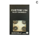 4 Pcs/set 1:64 Model Modified Tire Diecasts Alloy Wheel Tire Rubber Toy Vehicles General Model Of Car Change Accessories