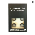4 Pcs/set 1:64 Model Modified Tire Diecasts Alloy Wheel Tire Rubber Toy Vehicles General Model Of Car Change Accessories