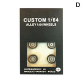 4 Pcs/set 1:64 Model Modified Tire Diecasts Alloy Wheel Tire Rubber Toy Vehicles General Model Of Car Change Accessories