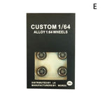 4 Pcs/set 1:64 Model Modified Tire Diecasts Alloy Wheel Tire Rubber Toy Vehicles General Model Of Car Change Accessories