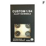 4 Pcs/set 1:64 Model Modified Tire Diecasts Alloy Wheel Tire Rubber Toy Vehicles General Model Of Car Change Accessories