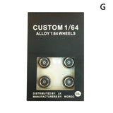 4 Pcs/set 1:64 Model Modified Tire Diecasts Alloy Wheel Tire Rubber Toy Vehicles General Model Of Car Change Accessories