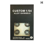 4 Pcs/set 1:64 Model Modified Tire Diecasts Alloy Wheel Tire Rubber Toy Vehicles General Model Of Car Change Accessories