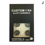 4 Pcs/set 1:64 Model Modified Tire Diecasts Alloy Wheel Tire Rubber Toy Vehicles General Model Of Car Change Accessories