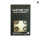 4 Pcs/set 1:64 Model Modified Tire Diecasts Alloy Wheel Tire Rubber Toy Vehicles General Model Of Car Change Accessories
