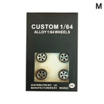 4 Pcs/set 1:64 Model Modified Tire Diecasts Alloy Wheel Tire Rubber Toy Vehicles General Model Of Car Change Accessories