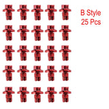 25pcs/set Brand New Plastic Spike Car Wheel Rivets For Wheel Rims Cap Lip Screw Bolt Tires Car Styling Tunning LGMD001-JT&P