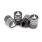 4Pcs/Set Middle Finger Tire Stem Valve Caps Aluminum Car Dustproof Caps Tire Wheel Stem Air Valve Caps