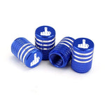 4Pcs/Set Middle Finger Tire Stem Valve Caps Aluminum Car Dustproof Caps Tire Wheel Stem Air Valve Caps