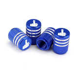 4Pcs/Set Middle Finger Tire Stem Valve Caps Aluminum Car Dustproof Caps Tire Wheel Stem Air Valve Caps