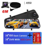 Dual 1080P 4G Android 8.1 10 Inch Stream Media Car Rearview Mirror Bluetooth Camera Car Dvr ADAS Super Night WiFi GPS Dash Cam