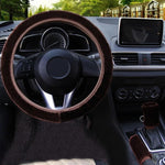 Car Steering Wheel Cover Gearshift Handbrake Cover Protector Decoration Warm Super Thick Plush Collar Soft Black Pink Women Man