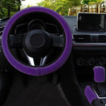 Car Steering Wheel Cover Gearshift Handbrake Cover Protector Decoration Warm Super Thick Plush Collar Soft Black Pink Women Man