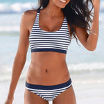 New Sexy Striped Beach Bikinis Set Women Swimwear Push Up Swimsuit Female Bathing Suits Bikini Girls Pool Swimming Suit 2021