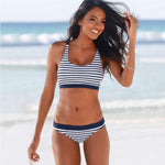 New Sexy Striped Beach Bikinis Set Women Swimwear Push Up Swimsuit Female Bathing Suits Bikini Girls Pool Swimming Suit 2021
