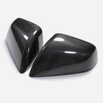 LUCKEASY For Tesla Model X car mirror/rear wing spoiler/steering wheel patch real carbonfiber accessories modification 15PCS