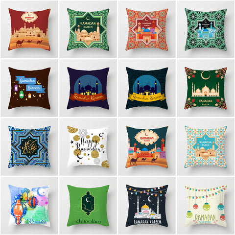 New hot Islamic style Ramadan Festival pattern polyester printing home decoration sofa cushion cover bed pillowcase pillow cover