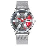 NIBOSI 2020 Car Rim Hub Wheel Watch Custom Design Car Rim Sports Wheel Watch Waterproof Creative Male Watches Men's Wristwatch