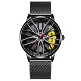 NIBOSI 2020 Car Rim Hub Wheel Watch Custom Design Car Rim Sports Wheel Watch Waterproof Creative Male Watches Men's Wristwatch