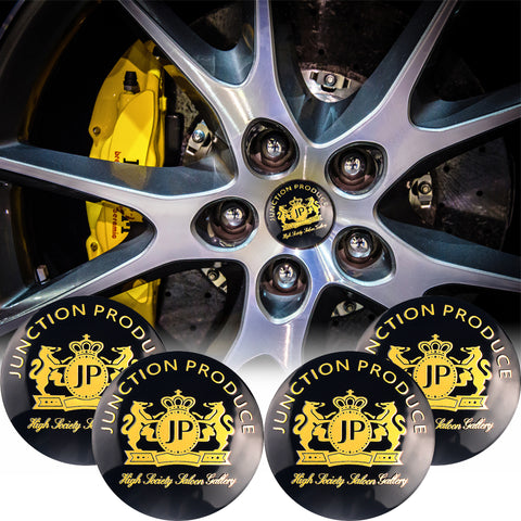 4pcs/lot Car Styling 56mm aluminum Alloy JP Junction produce Car decoration sticker Tyre Steering Wheel Center Hub Cap Sticker