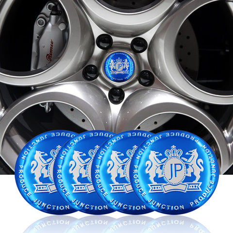 4pcs / lot car styling 56mm aluminum alloy tire JP junction produce car tire tire wheel Center hub Cap car emblem Badge sticker