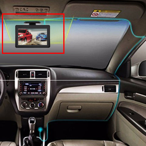Car Monitor 4.3 inch TFT LCD Rear View Camer IR Universal Mirror Parking Assistance 7LED Reverse Rear View Backup Camera Kit