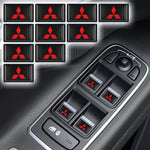 10PCS 3D Car Styling Epoxy Resin Emblem Badge Sticker Decals For Mitsubishi asx lancer pajero 4 outlander 3 xl l200 Accessories