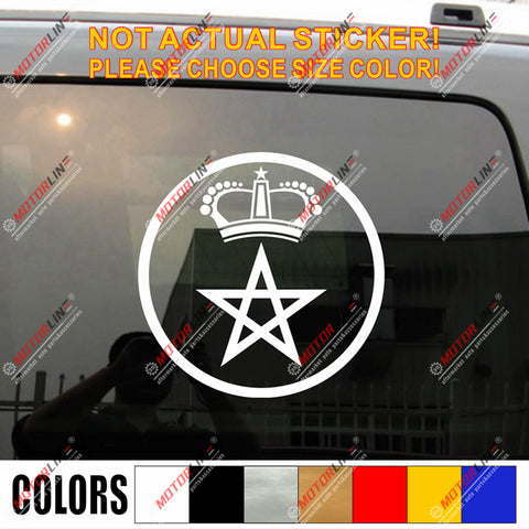 Morocco Air force Roundel Decal Sticker Car Vinyl pick size color no bkgrd