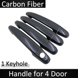 Black Carbon Fiber Door Handle Cover for Toyota Previa Tarago Estima Aeras XR50 2006~2019 Accessories Stickers Trim Set Chrome