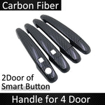 Black Carbon Fiber Door Handle Cover for Toyota Previa Tarago Estima Aeras XR50 2006~2019 Accessories Stickers Trim Set Chrome