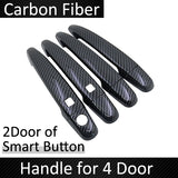 Black Carbon Fiber Door Handle Cover for Toyota Previa Tarago Estima Aeras XR50 2006~2019 Accessories Stickers Trim Set Chrome