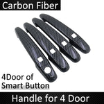 Black Carbon Fiber Door Handle Cover for Toyota Previa Tarago Estima Aeras XR50 2006~2019 Accessories Stickers Trim Set Chrome
