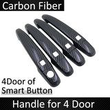 Black Carbon Fiber Door Handle Cover for Toyota Previa Tarago Estima Aeras XR50 2006~2019 Accessories Stickers Trim Set Chrome