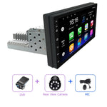 JMANCE Adjustable 1DIN FM 7 Inch Car Stereo Radio Android 9.1 Contact Screen 1080P Car Radio Player Quad-Core GPS Navigation
