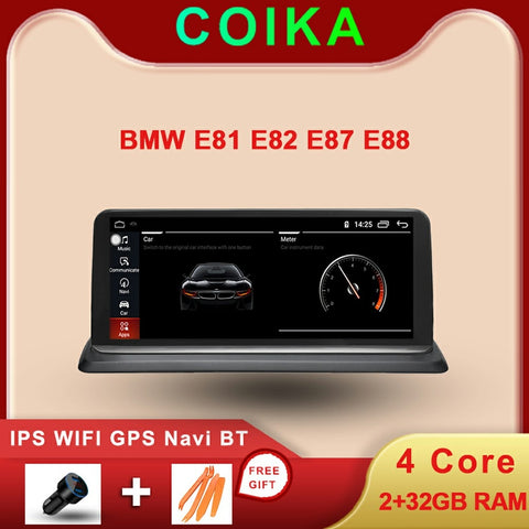 COIKA Android 10 System Car Multimedia Player For BMW E81 E82 E87 E88 WIFI 2+32GB RAM SWC BT IPS Touch Screen GPS Navi Stereo