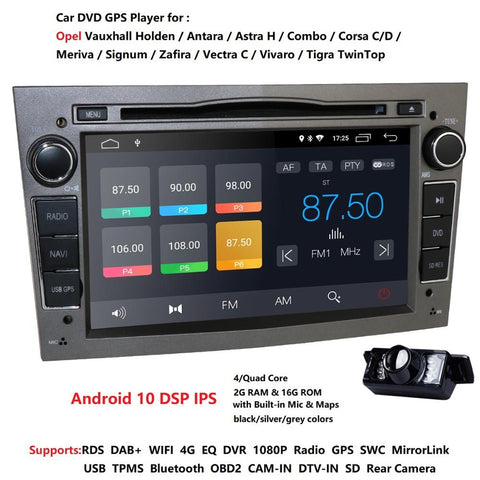 7"Android 10 Special Car DVD for Opel Astra H from 2004 & Opel Combo from 2004 & Opel Corsa C 2004-2006 & Opel Corsa D from 2006