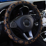 Car Steering Wheel Cover Flowers Print Anti-slip Car Styling Elastic 38cm Steering Covers Universal Interior Accessories