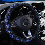 Car Steering Wheel Cover Flowers Print Anti-slip Car Styling Elastic 38cm Steering Covers Universal Interior Accessories