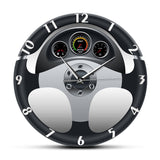 Sport Car Steering Wheel and Dashboard Printed Wall Clock Automobile Artwork Home Decor Automotive Drive Auto Style Wall Watch
