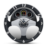 Sport Car Steering Wheel and Dashboard Printed Wall Clock Automobile Artwork Home Decor Automotive Drive Auto Style Wall Watch