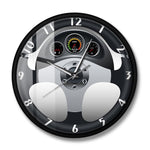Sport Car Steering Wheel and Dashboard Printed Wall Clock Automobile Artwork Home Decor Automotive Drive Auto Style Wall Watch