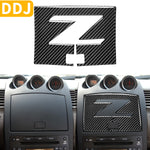 For Nissan 350Z Z33 2003-2009 Navigation Cover Box Door Dash Carbon Fiber Sticker Decorative Modified Car Accessories