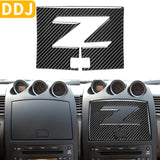 For Nissan 350Z Z33 2003-2009 Navigation Cover Box Door Dash Carbon Fiber Sticker Decorative Modified Car Accessories