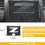 For Nissan 350Z Z33 2003-2009 Navigation Cover Box Door Dash Carbon Fiber Sticker Decorative Modified Car Accessories