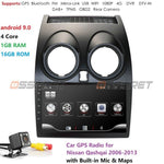 Android 9.0 Car Radio Multimedia Video Player Navigation GPS For Nissan Qashqai J10 2006 2007 2008 2009-2013 No 2 Din DVD