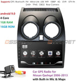 Android 9.0 Car Radio Multimedia Video Player Navigation GPS For Nissan Qashqai J10 2006 2007 2008 2009-2013 No 2 Din DVD