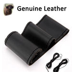DIY Genuine Leather Suede leather Artificial leather Braid On Steering Wheel Car Steering Wheel Cover With Needles