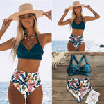 Sexy High Waist Bikini 2020 Halter Plus Size Swimwear Women Swimsuit Female Bikini Set Bodysuit Bathing Suit Summer Biquini XXL
